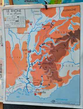 Carte : le Rhone et ses affluents